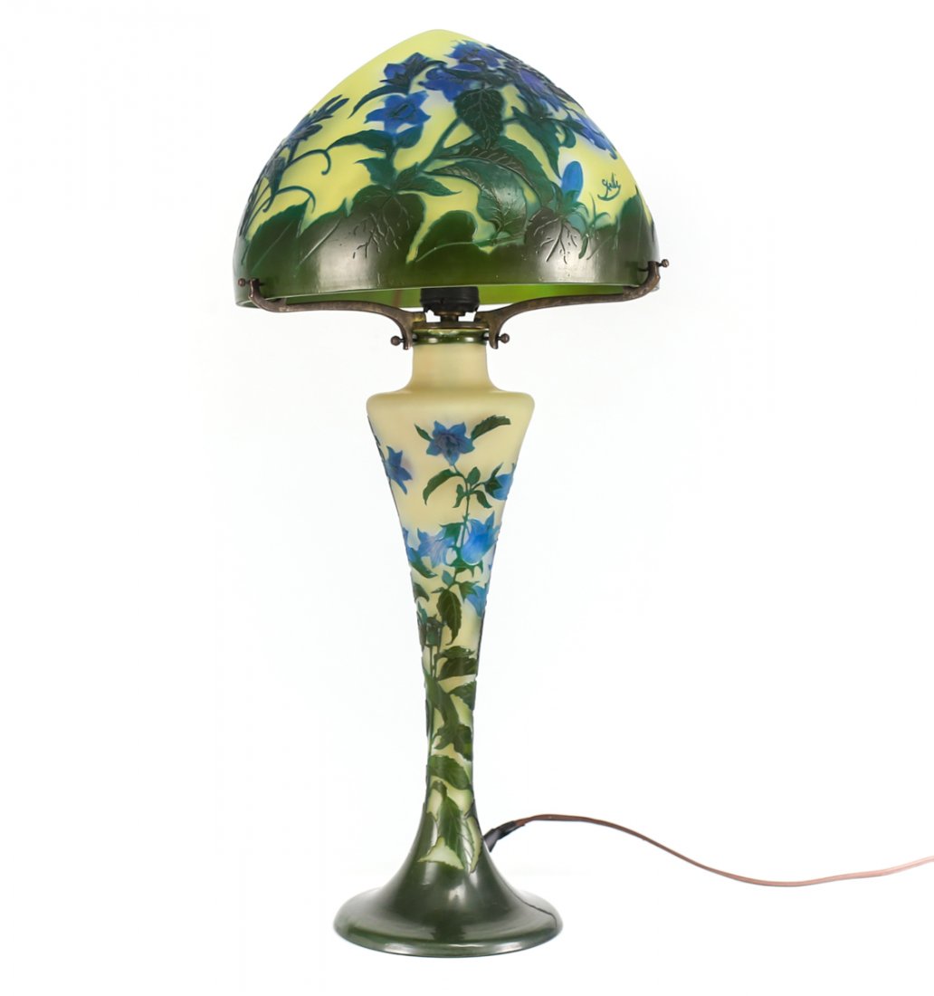 Emile Galle Bellflower Lamp (1 of 7)