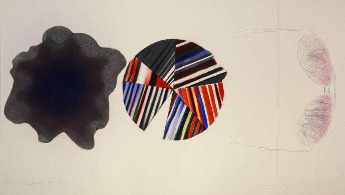 James Rosenquist Etching, Federal Spending, 1st State (1 of 3)