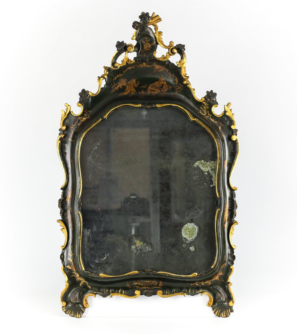 18th Century European Chinoiserie Wooden Mirror (1 of 4)
