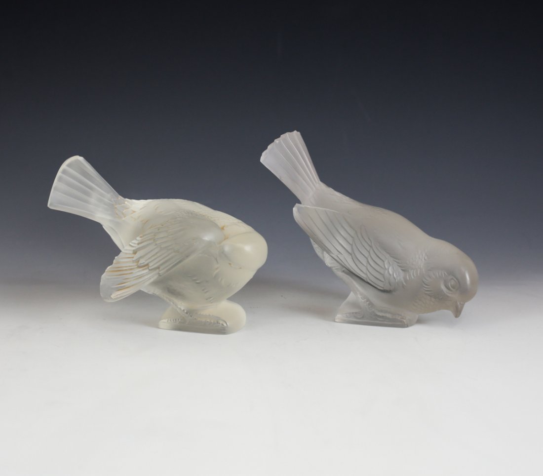 Two Rene Lalique Glass Birds (1 of 3)