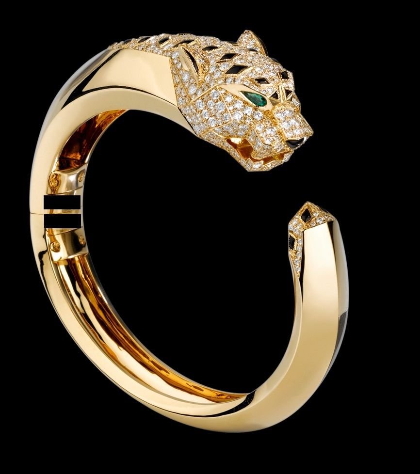 Cartier Panthere 18k Gold Panther Cuff Bracelet