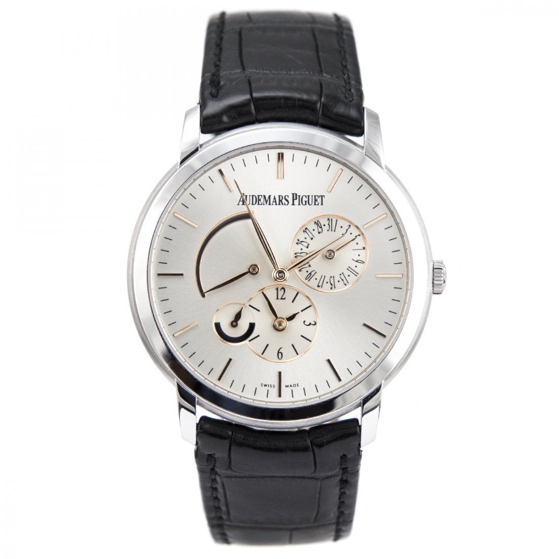 18k White Gold Audemars Piguet Jules Dual Time Watch (1 of 10)