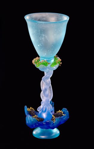 Anna Boothe & Gordon Smith: Artist: Anna Boothe & Gordon Smith Title:Liber Cup Description:Kiln-cast lead crystal. Signed, 2009. Dimensions:12h x 4w x 2.5d