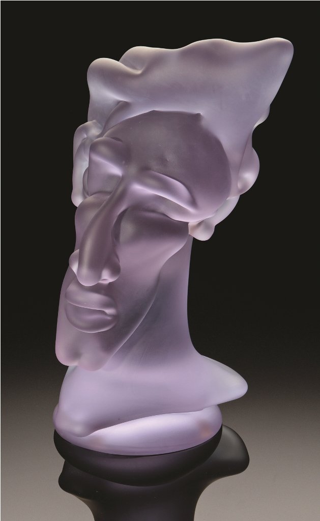 Richard Jolley: Lefty - Blown glass 13h x 5w x 10d Signed, 2003 Free-form sculpted glass using hand working processes at the furnace. Richard Jolley is another of our Established Masters of the glass art world. This 