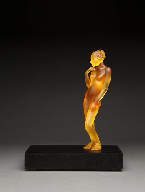 Lucy Lyon: Davida. 15h x 6.5w x 12d. Cast glass. Signed, 2012