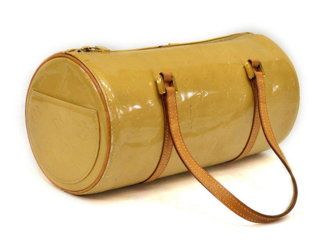 LOUIS VUITTON GOLD / BEIGE VERNIS PAPILLON PURSE (1 of 8)