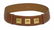 LADIES HERMES CONGNAC & GILT METAL LEATHER BELT