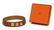 LADIES HERMES CONGNAC & GILT METAL LEATHER BELT - 2
