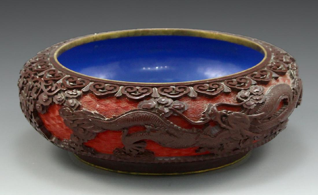 Chinese Lacquered Cinnabar Bowl (1 of 3)