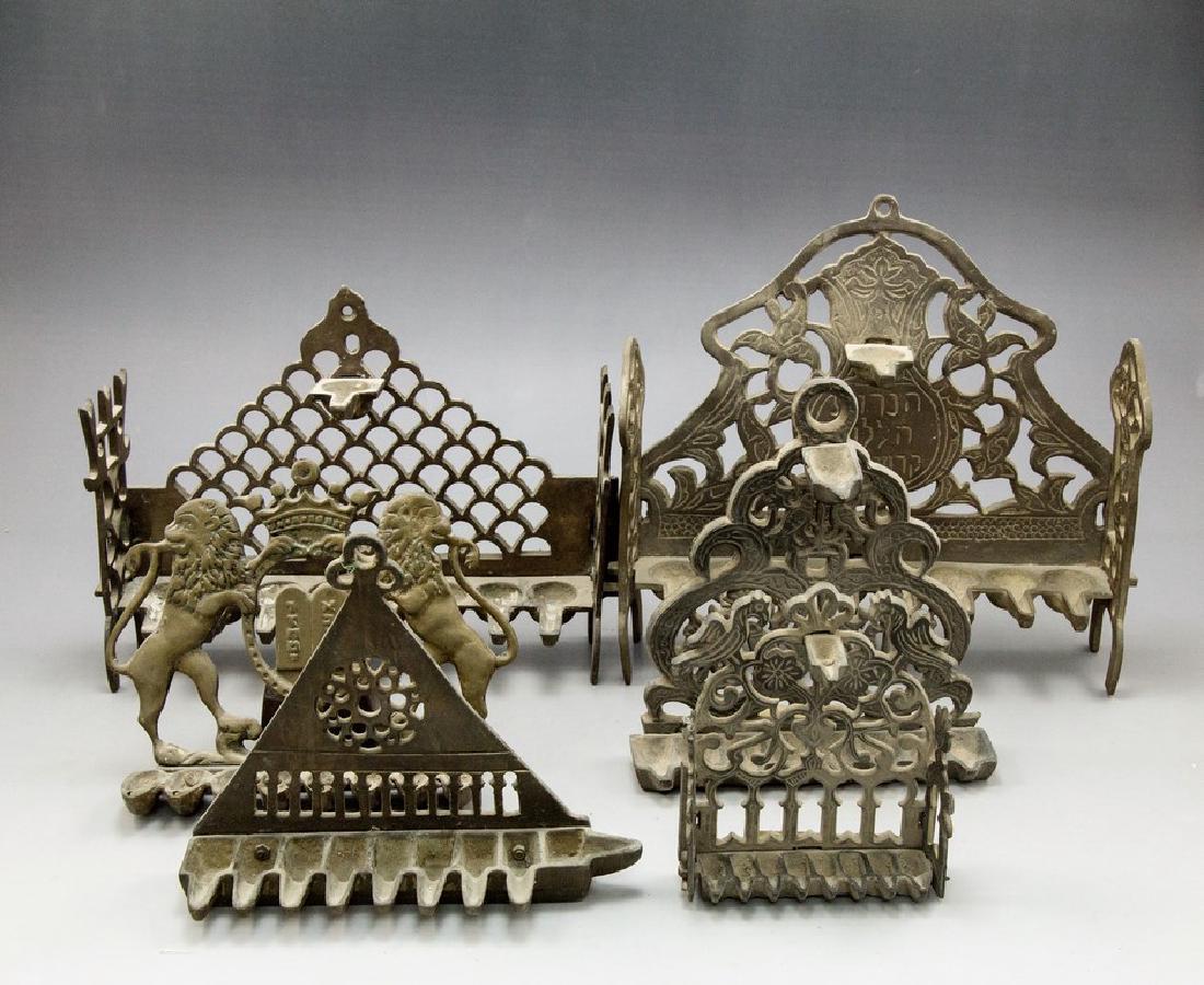 Lot of 6 Hanukkah Menorahs (1 of 4)