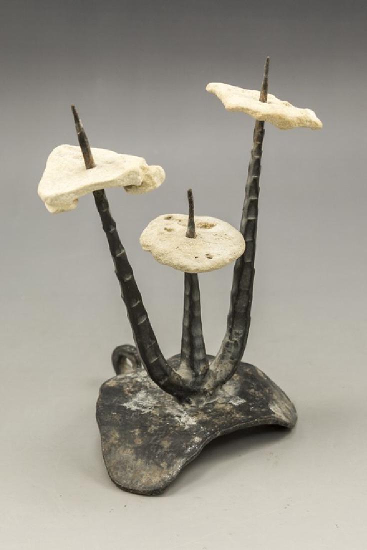 Palombo Brutalist Iron Candle Holder (1 of 2)