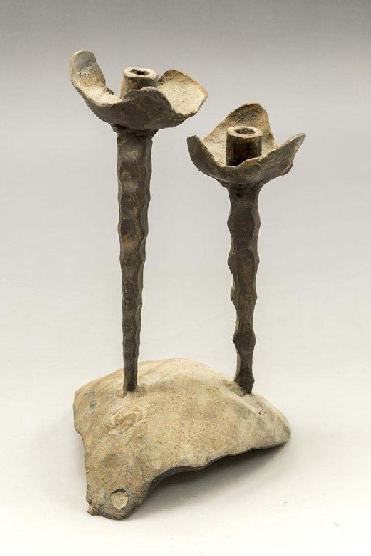 Palombo Brutalist Iron Candle Holder (1 of 1)