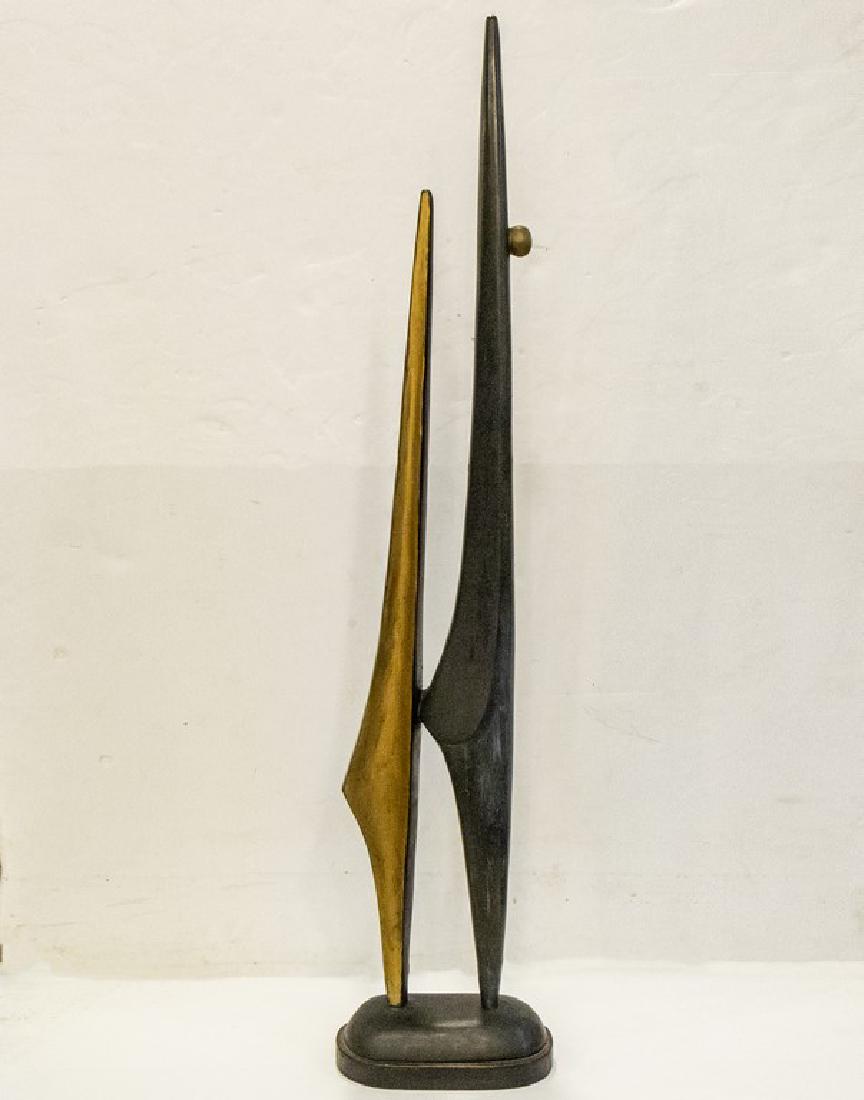 Zoltan Borbereki Kovács (South African, 1907-1992): Zoltan Borbereki Kovács (South African, 1907-1992), untitled, 1969, bronze sculpture, on a wooden base. Dimensions (including base): 121x24x13 cm. signed, dated and numbered 1/2.