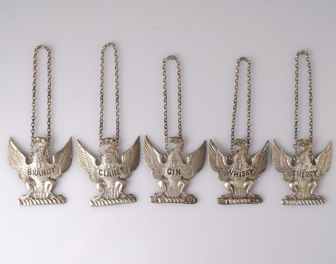English Silver Decanter Labels (1 of 5)