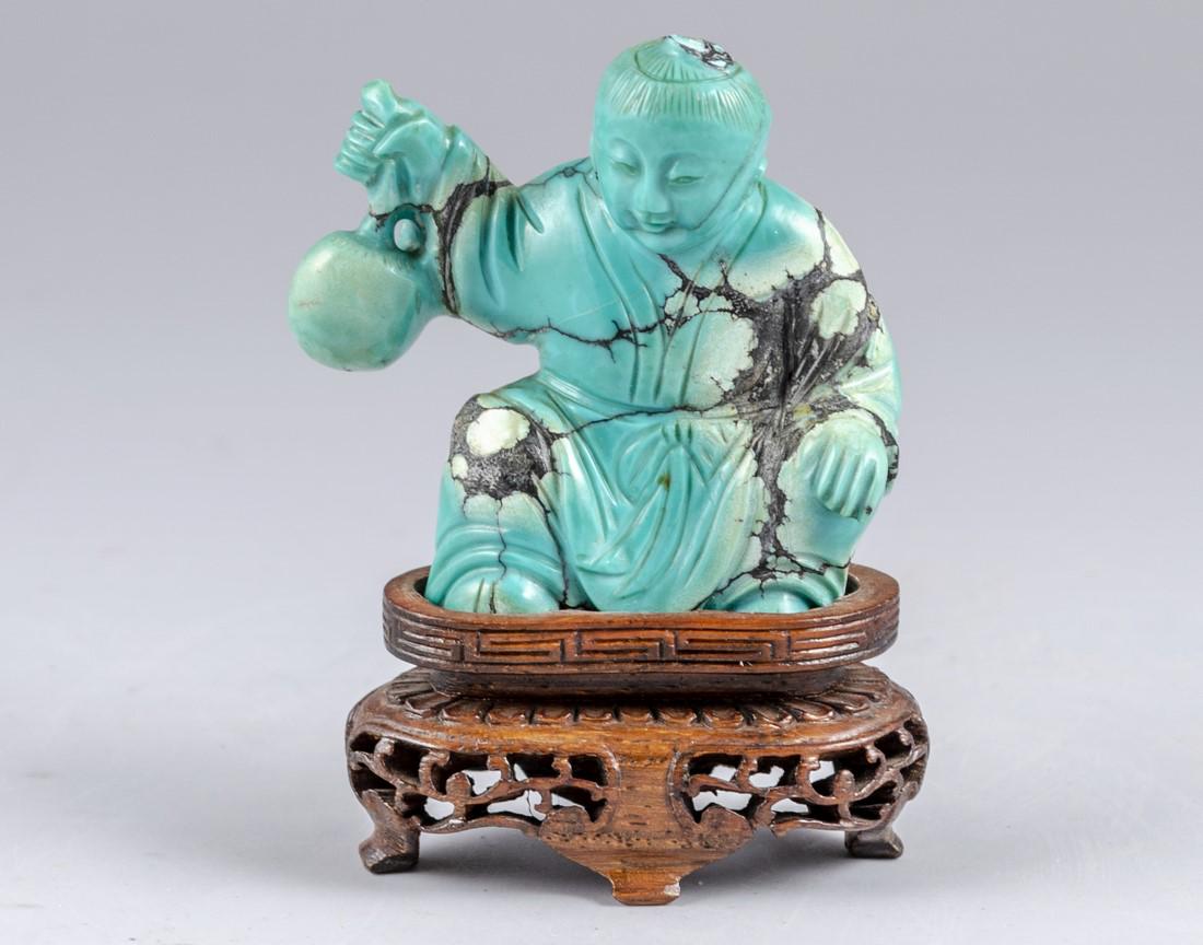 Chinese Turquoise Figurine (1 of 7)