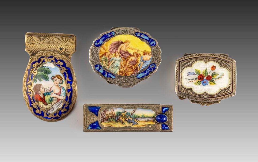 Italian Enameled Silver Items (1 of 4)