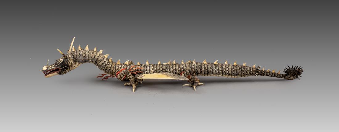 Japanese Meiji Okimono - Articulated Dragon (1 of 7)