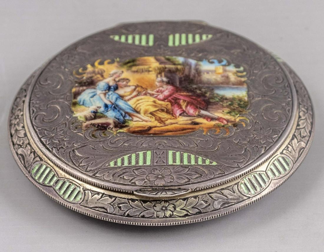 Austrian Enameled Silver Compact (1 of 6)
