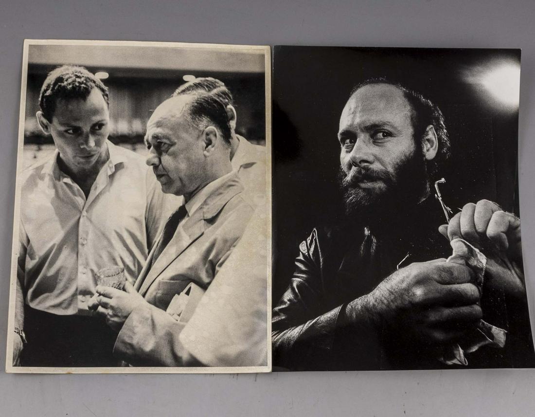 Photos and Document, Theater, David Bergman: Lot of photographs and documents related to the theater, many of the from the estate of David Bergman. Comprising of signed letters by Eugene Ionesco, photos of Ionesco and Bergman, photos from plays