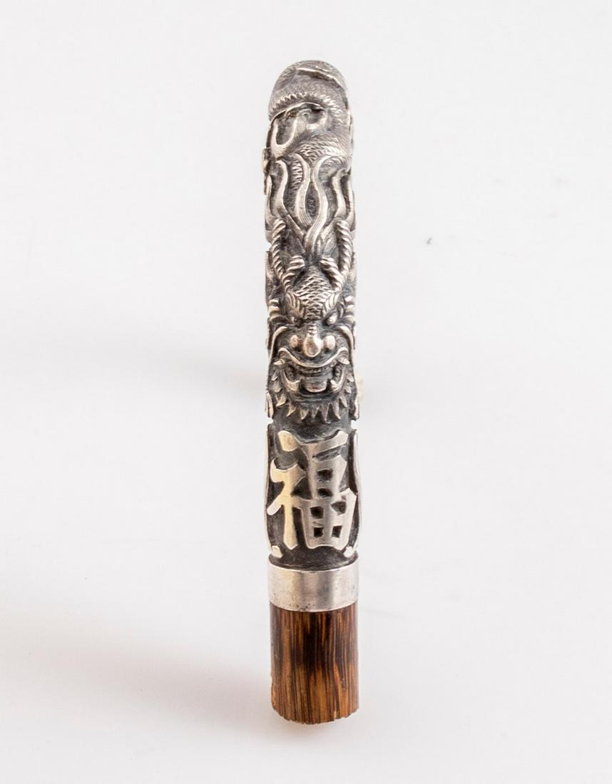 Chinese Silver Cane Handle (1 of 3)