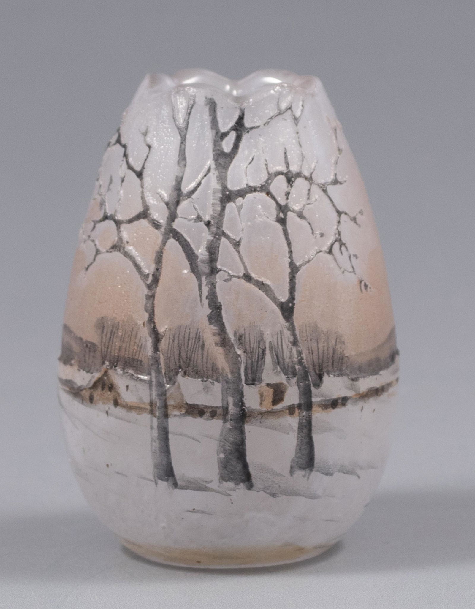 Miniature Cameo Glass Vase, Daum Nancy (1 of 6)