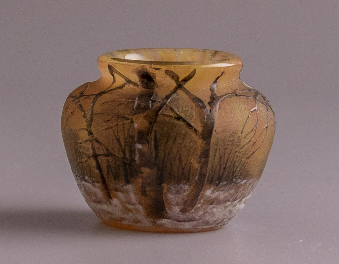 Cameo Glass Miniature Vase, Daum Nancy (1 of 7)