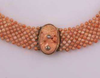 Gold & Coral Necklace