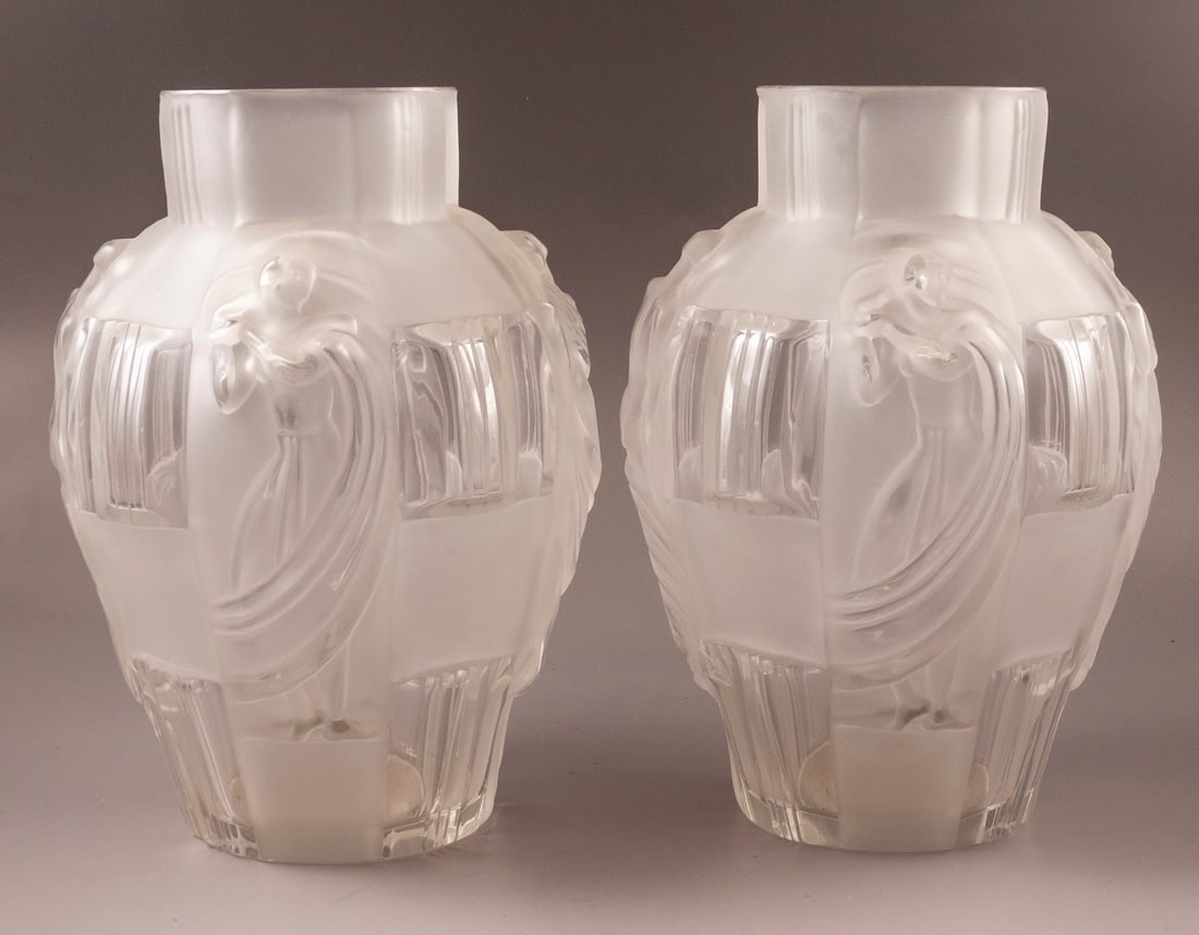 Czech Art-Deco Glass Vases, Curt Schlevogt (1 of 9)