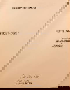 Christian Dotremont (Belgian, 1922-1979) - Petite Geometrie Fidele: Christian Dotremont - Petite Géométrie Fidéle, lithographed reproductions in color with 6 lithographs Illustrated by Corneille, published by Atelier Patris, Paris, 1958. Limited edition, this