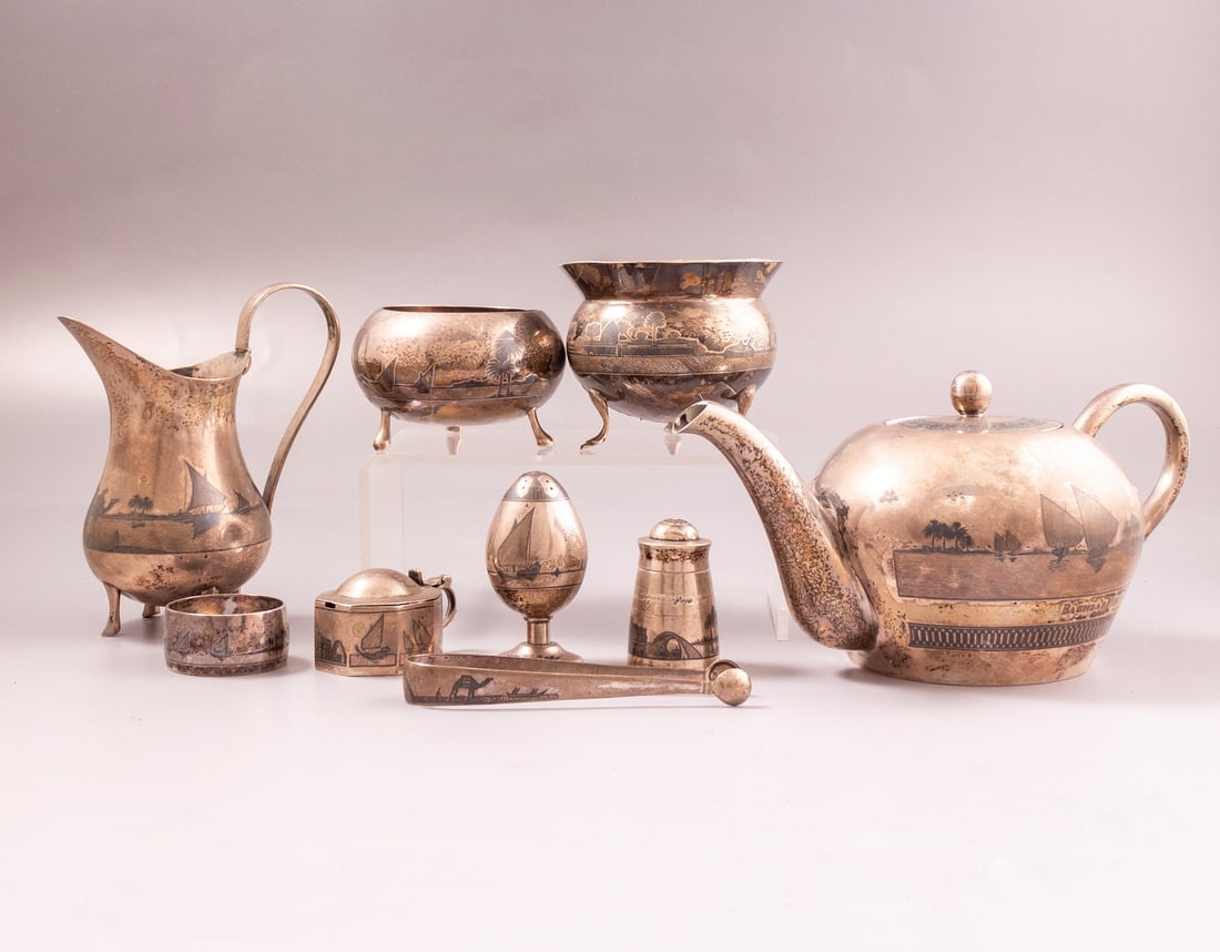 Silver and Niello Coffee/Tea Set (1 of 20)