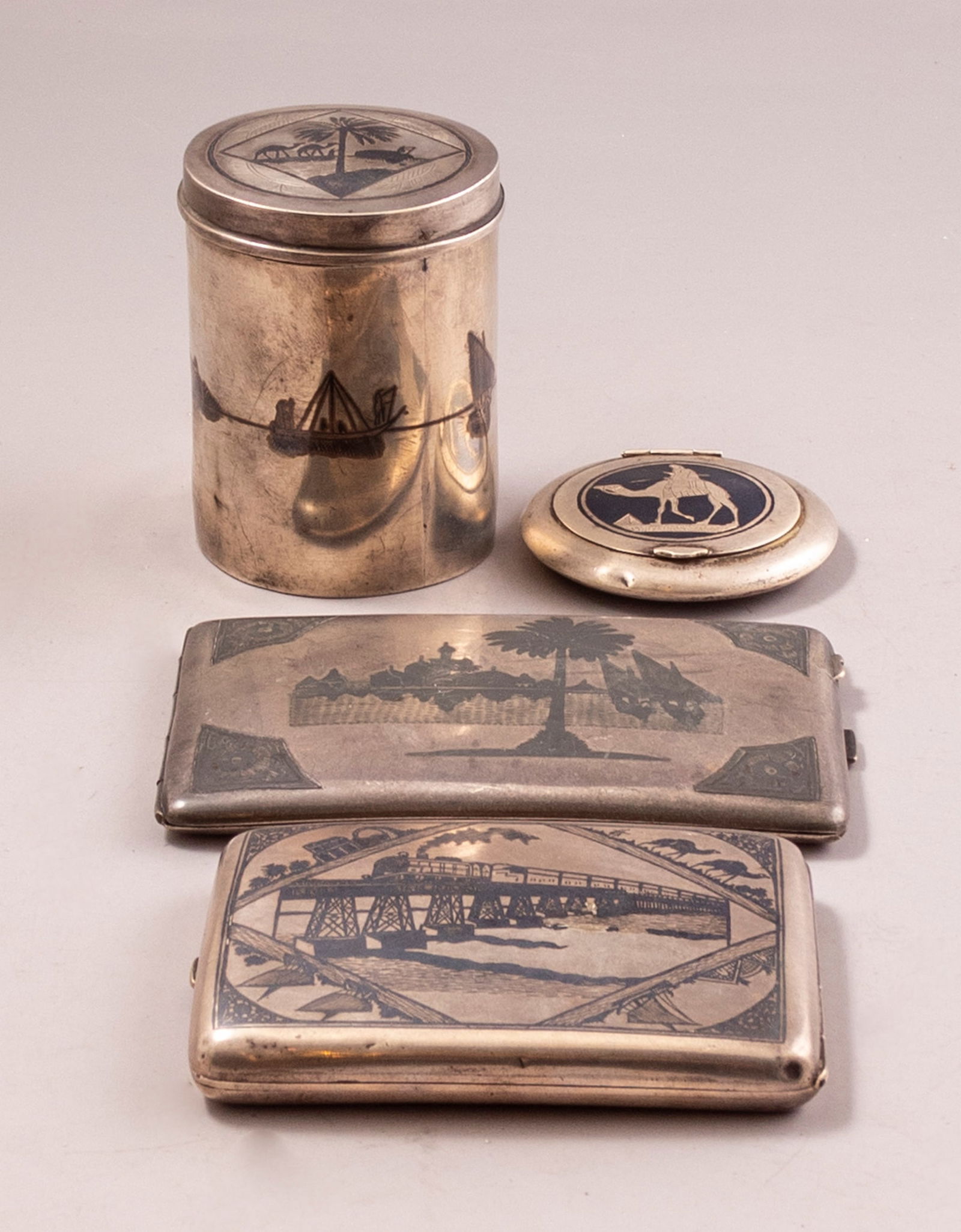 Silver and Niello Boxes, Iraq (1 of 6)