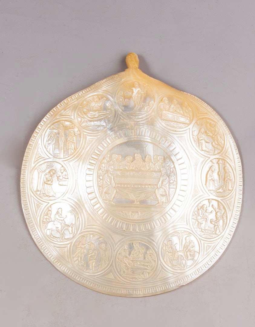 Bethlehem Shell Carving, The Last Supper (1 of 7)