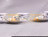 Christian Dior Casablanca Porcelain Tea Cups & Saucers