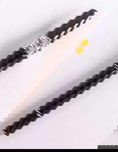 Delta Adolpho Sax LE Fountain Pen: Delta Adolpho Sax Limited edition fountain pen. Size: 6.1" (15.5 cm). 18K gold nib, M. numbered 334/814. Mint, never inked, missing box.