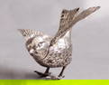 Silver Bird Shaped Spice Container