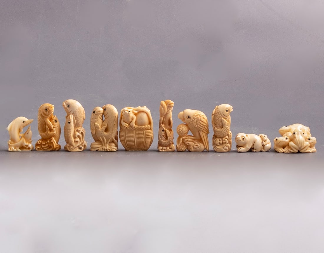 Carved Japanese Netsuke (1 of 9)