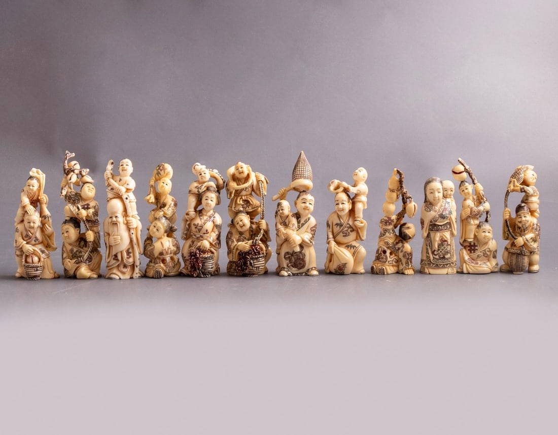 Carved Japanese Netsuke (1 of 12)