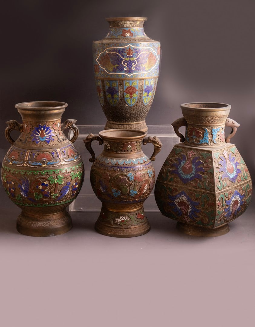 Japanese Cloisonne Vases (1 of 2)