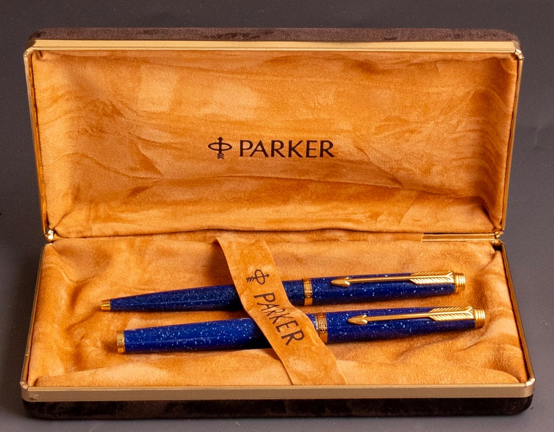 Parker 35 Laque Lapis Lazuli Chinese Characters Set (1 of 13)