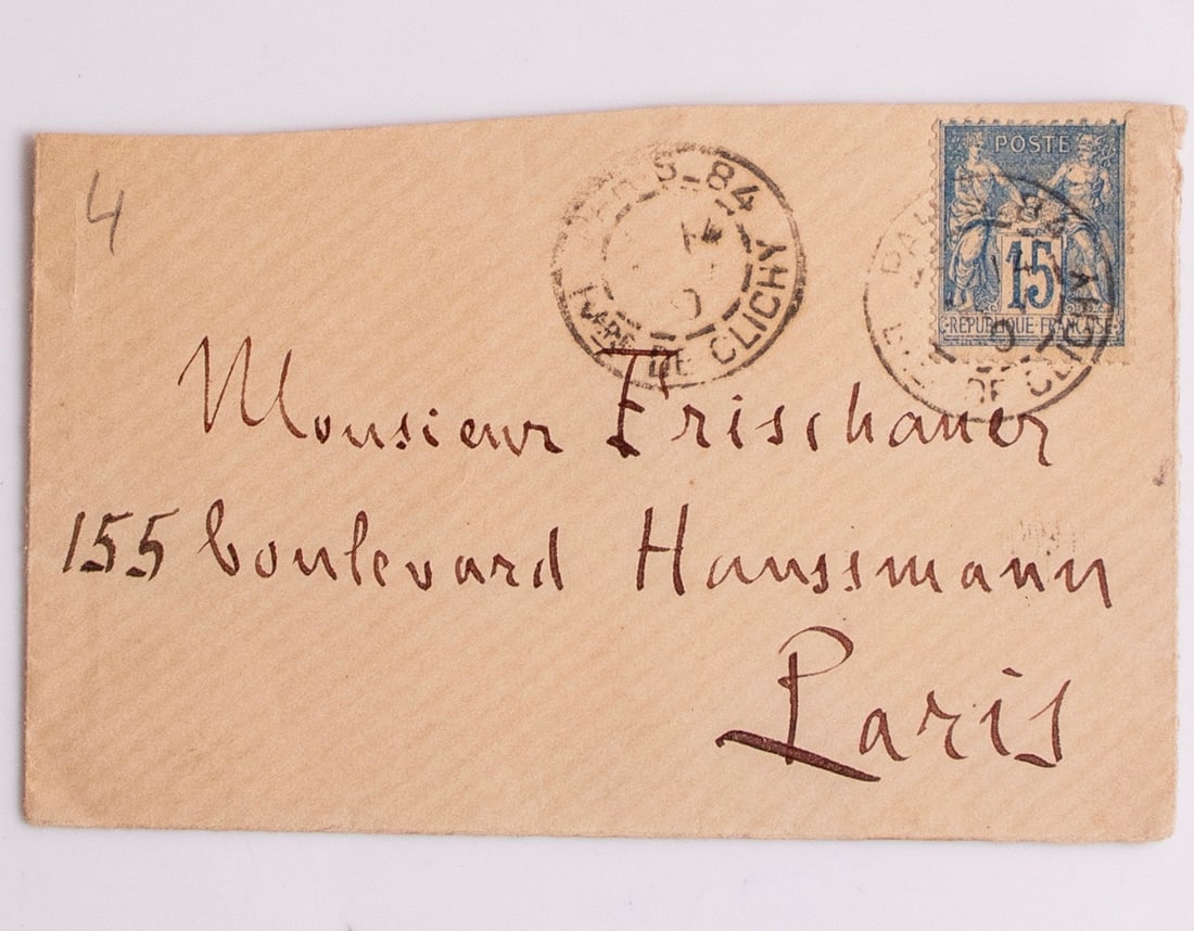 FRANCE Envelope Sent by Émile Zola with his Autograph (1 of 2)