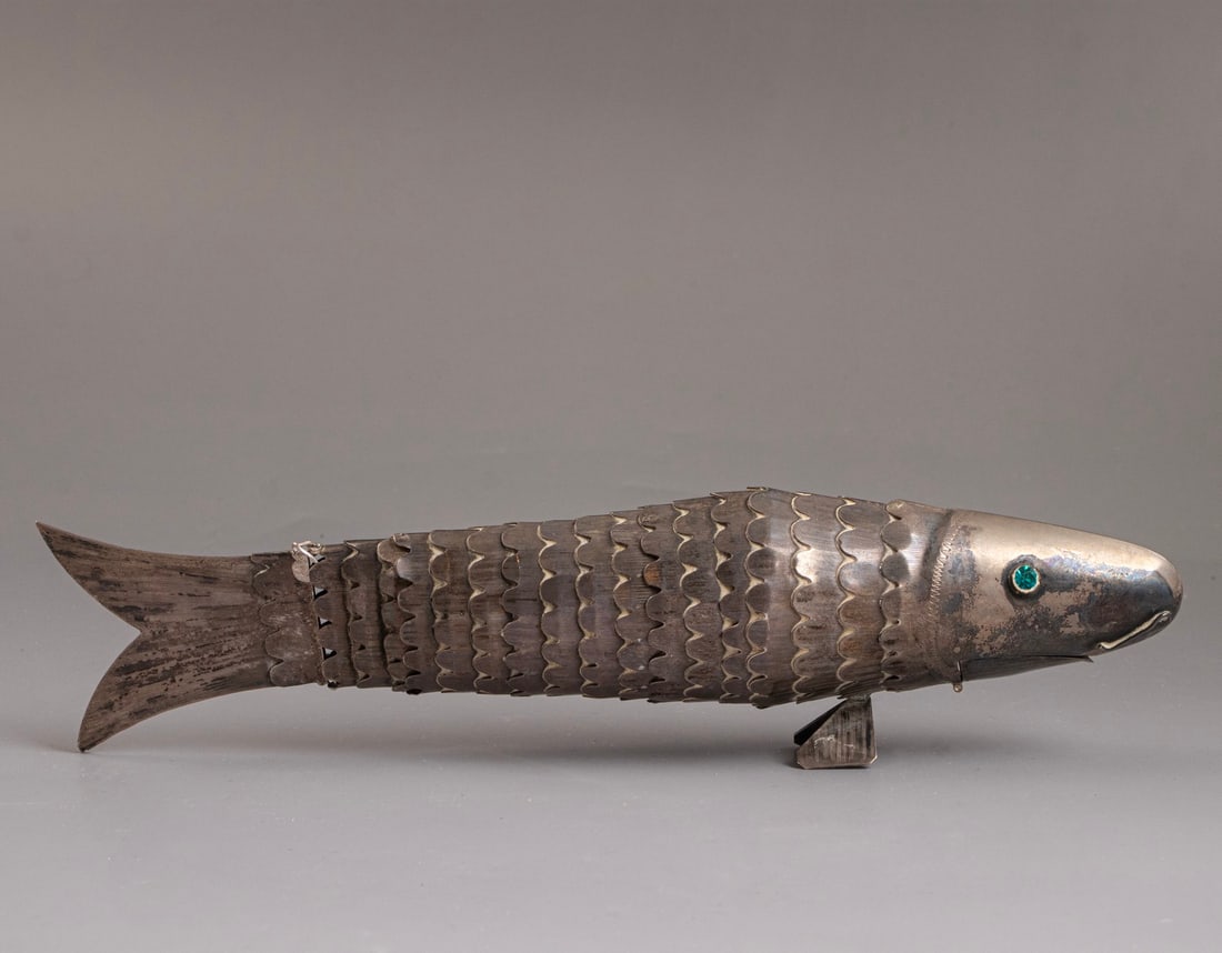 Silver Spice Container, Fish - 2