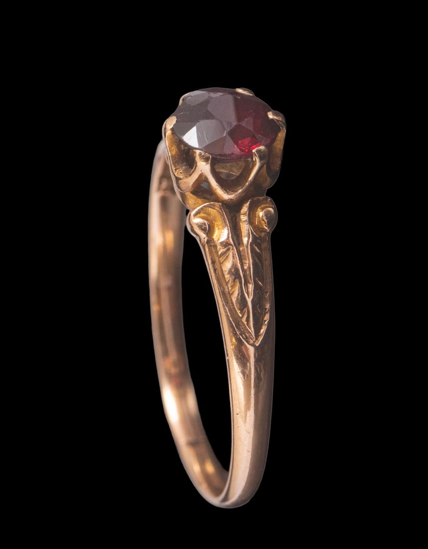 Gold Garnet Ring - 2