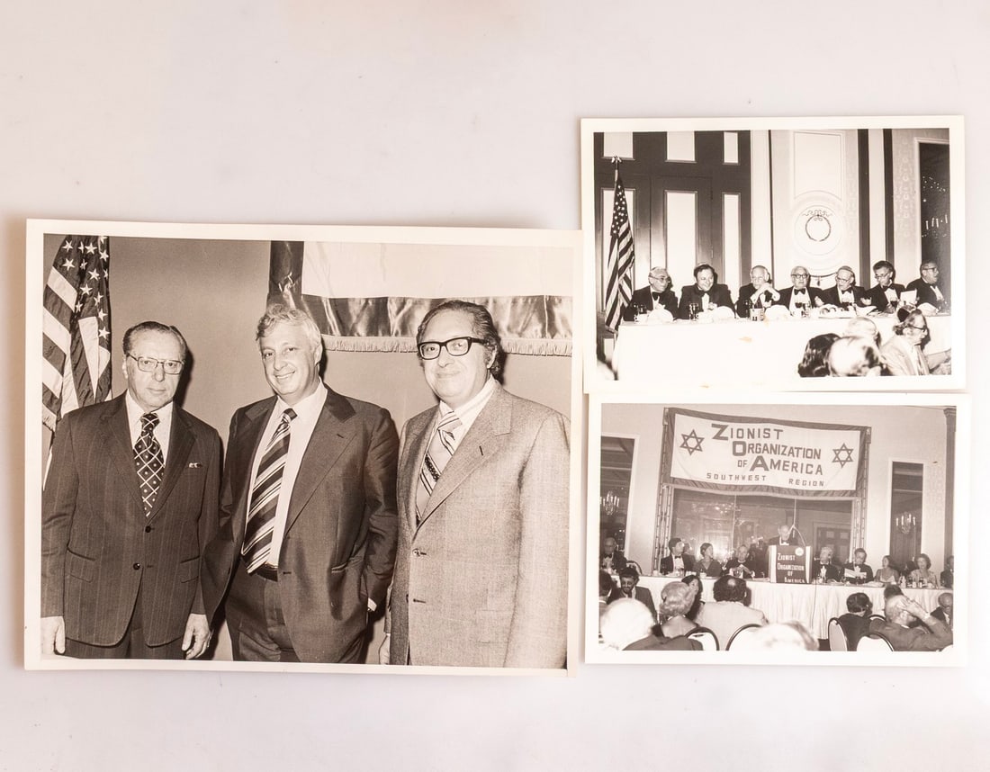 photographs, ZOA Congress: Large lot of photographs from a congress of the Zionist Organization of America, attended by Israeli leaders including Ariel Sharon, Ezer Weizman, and others.