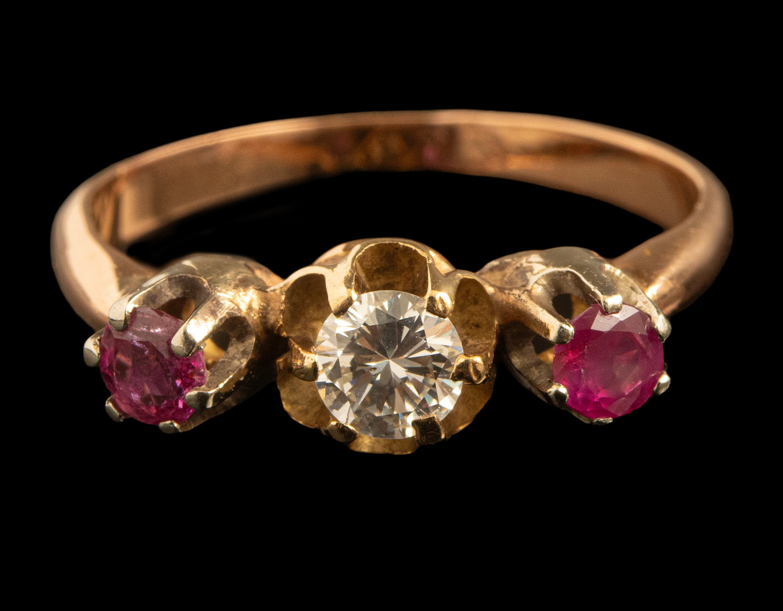 Gold Ruby Diamond Ring (1 of 6)