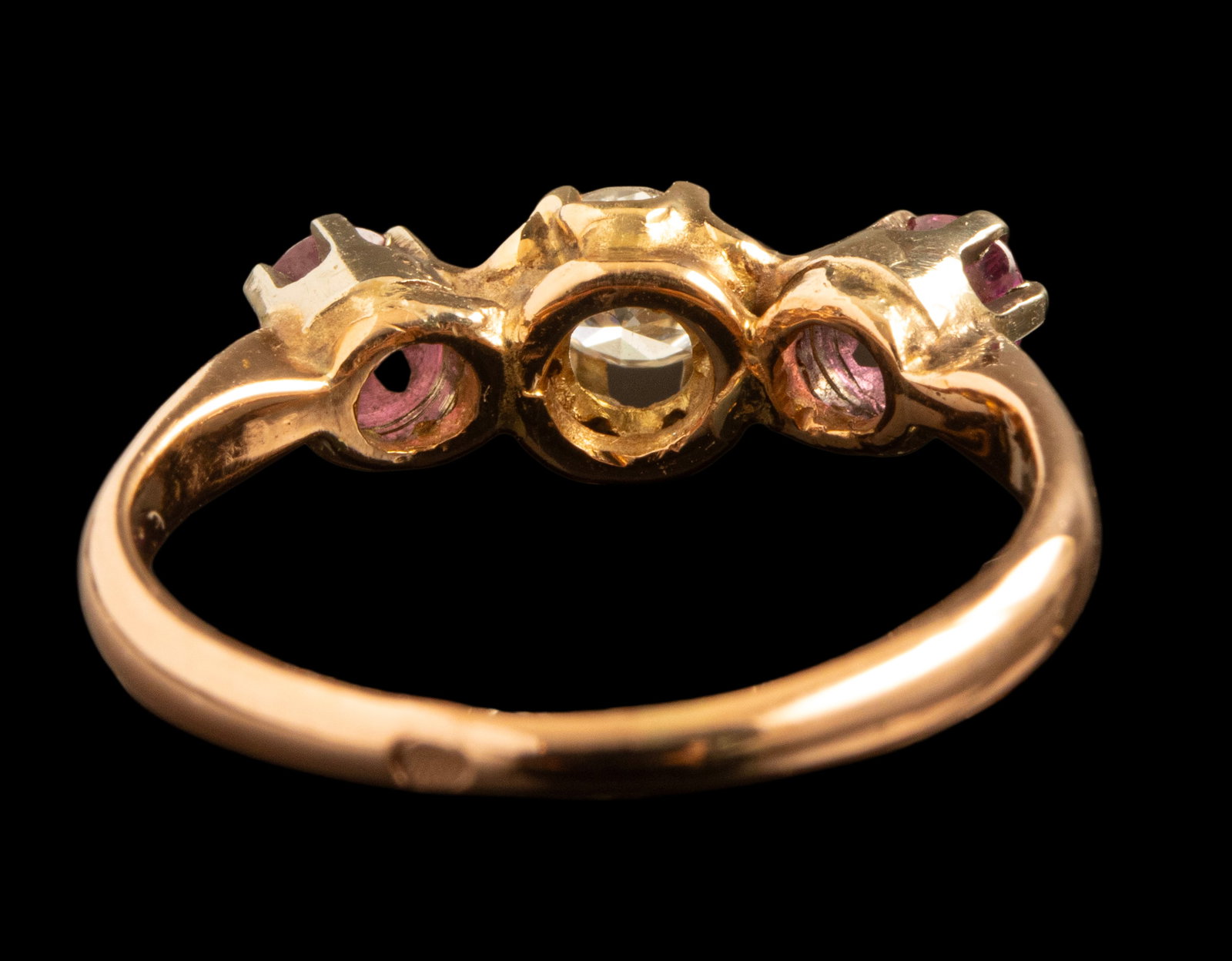 Gold Ruby Diamond Ring - 4