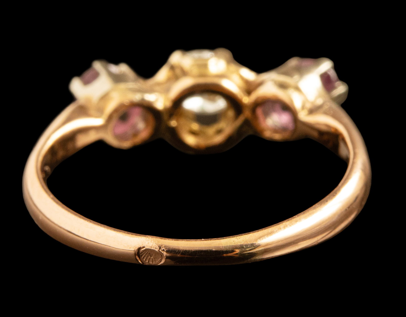 Gold Ruby Diamond Ring - 6