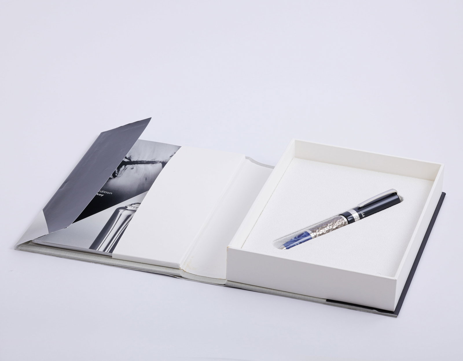 Montblanc Limited Edition Ballpoint Pen, Leo Tolstoy: Montblanc Limited edition ballpoint pen, "Leo Tolstoy". Size: 5.5" (14 cm). Numbered 11489/12000. Mint in original box, accompanied by the brochure.