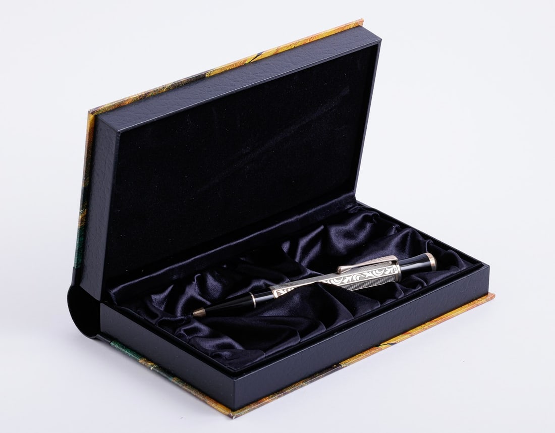 Montblanc Limited Writers Edition Ballpoint Pen, Marcel Proust: Montblanc Limited Writers edition ballpoint pen, "Marcel Proust". Size: 5.4" (13.7 cm). Numbered 18026/20000. Mint in original box, accompanied by the brochure.