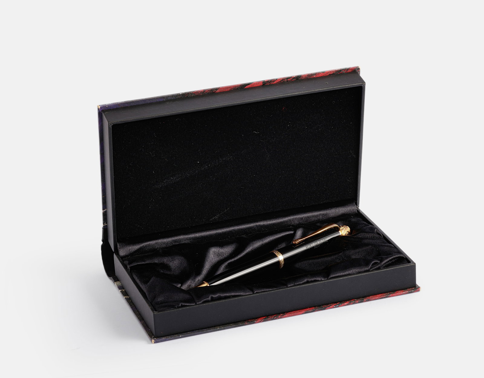 Montblanc Limited Writers Edition Mechanical Pencil, Voltaire: Montblanc Voltaire ballpoint pen, Black with GP trims, Limited Writers Edition. Size: 5.65" (14.4 cm). Numbered 10509/12000. Excellent condition, in original box, missing the outer box.