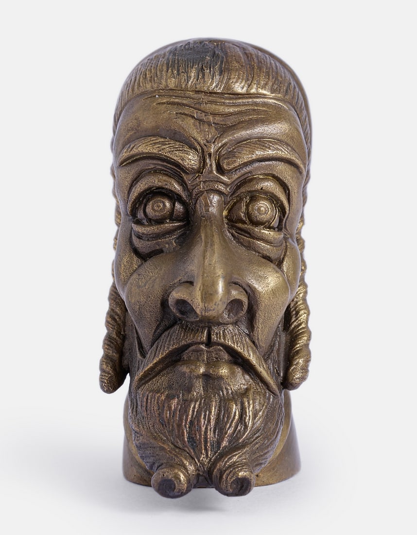Antisemitic Brass Vesta Case, Fagin the Jew: Brass vesta case in the shape of Fagin the Jew. Height: 6 cm.